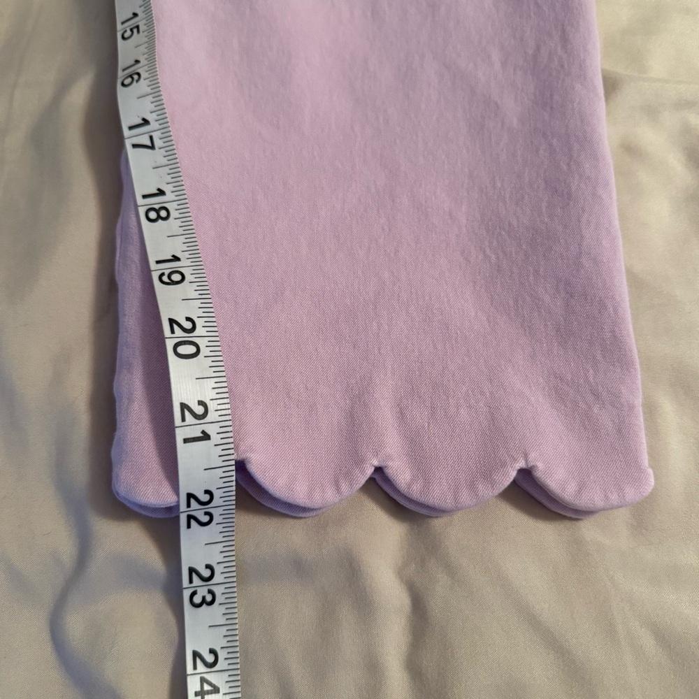 Talbots Womens Size 6 Chatham Crop Scalloped Tulip Hem Lilac Purple Careerwear - Picture 10 of 12